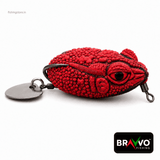 Bravvo QUARA Handmade Soft Frog Lure 4cm 6–7g – Topwater Fishing Bait for Snakehead & Bass - Red