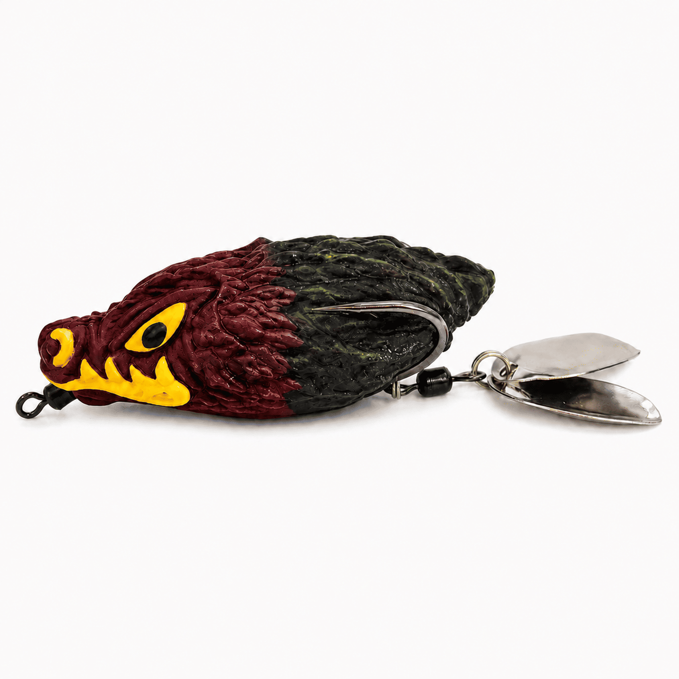 Lark Fishing Dragon Frog Lure 6cm 14g - Blackish Red/Black for Snakehead & Murrel