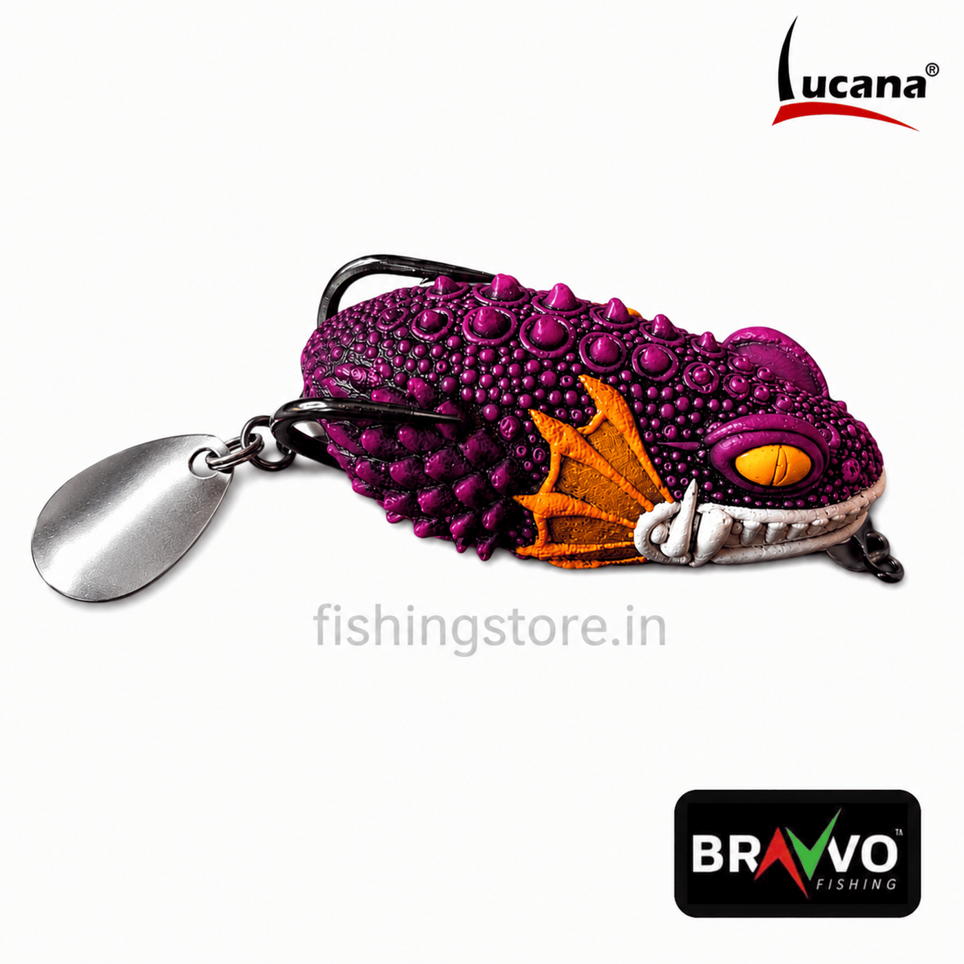 Bravvo Vesham Handmade Soft Frog Lure  4.5 cm, 8 g Topwater Spinner Bait - Pink