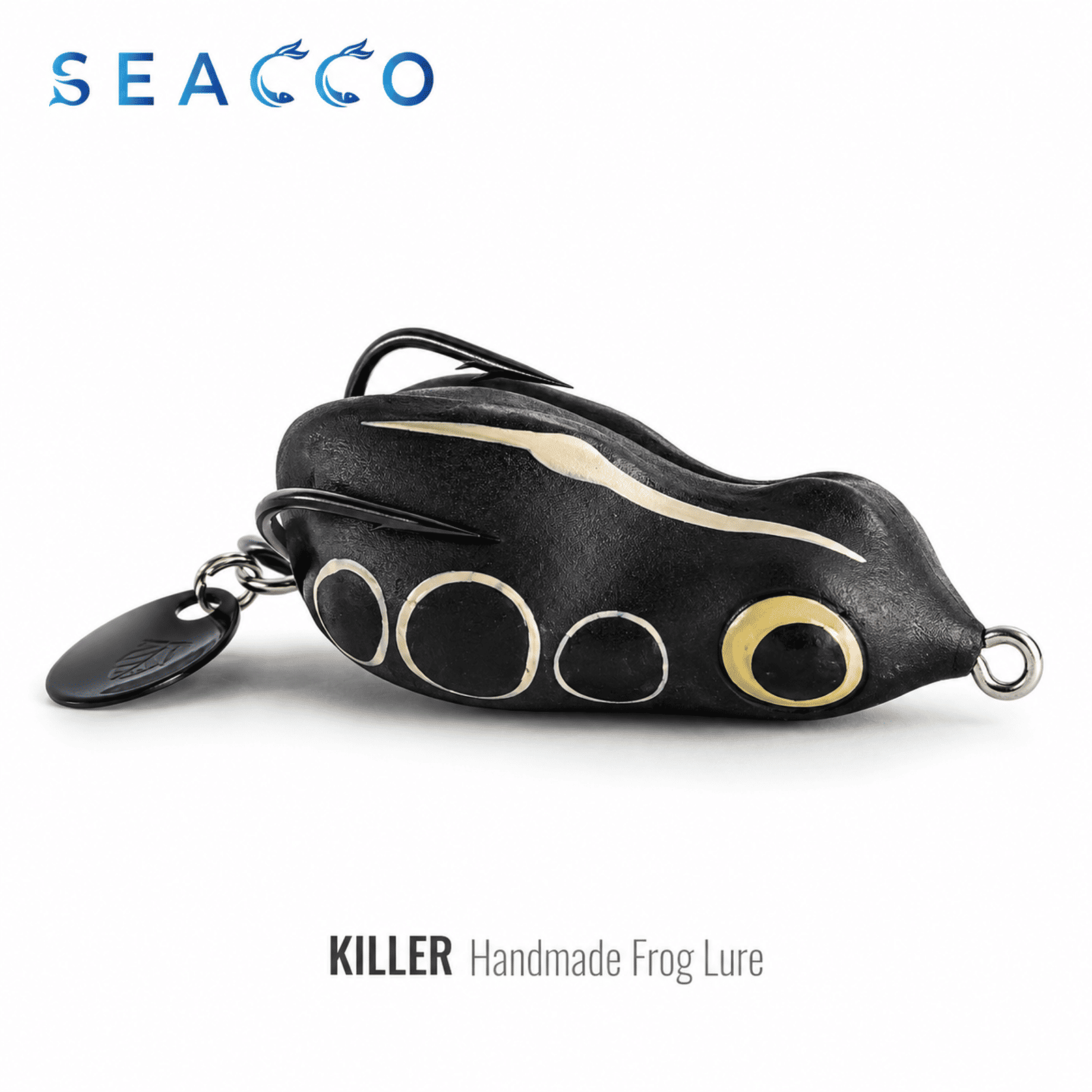 SEACCO Killer Handmade Frog Lure 5.5cm 10g - Black Silver Killer | Pack of 1
