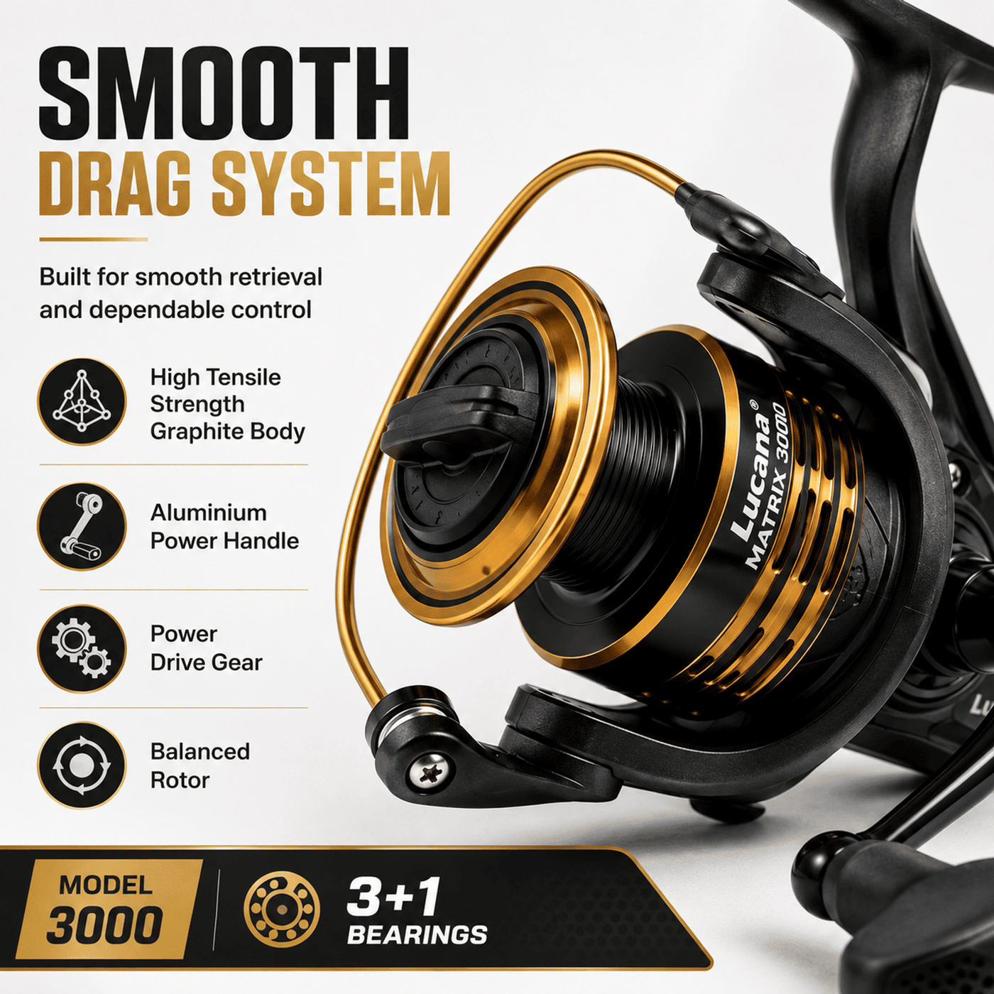 Lucana Matrix 1000-6000 Spinning Reel