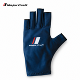 MajorCraft summer fishing gloves in navy on white background