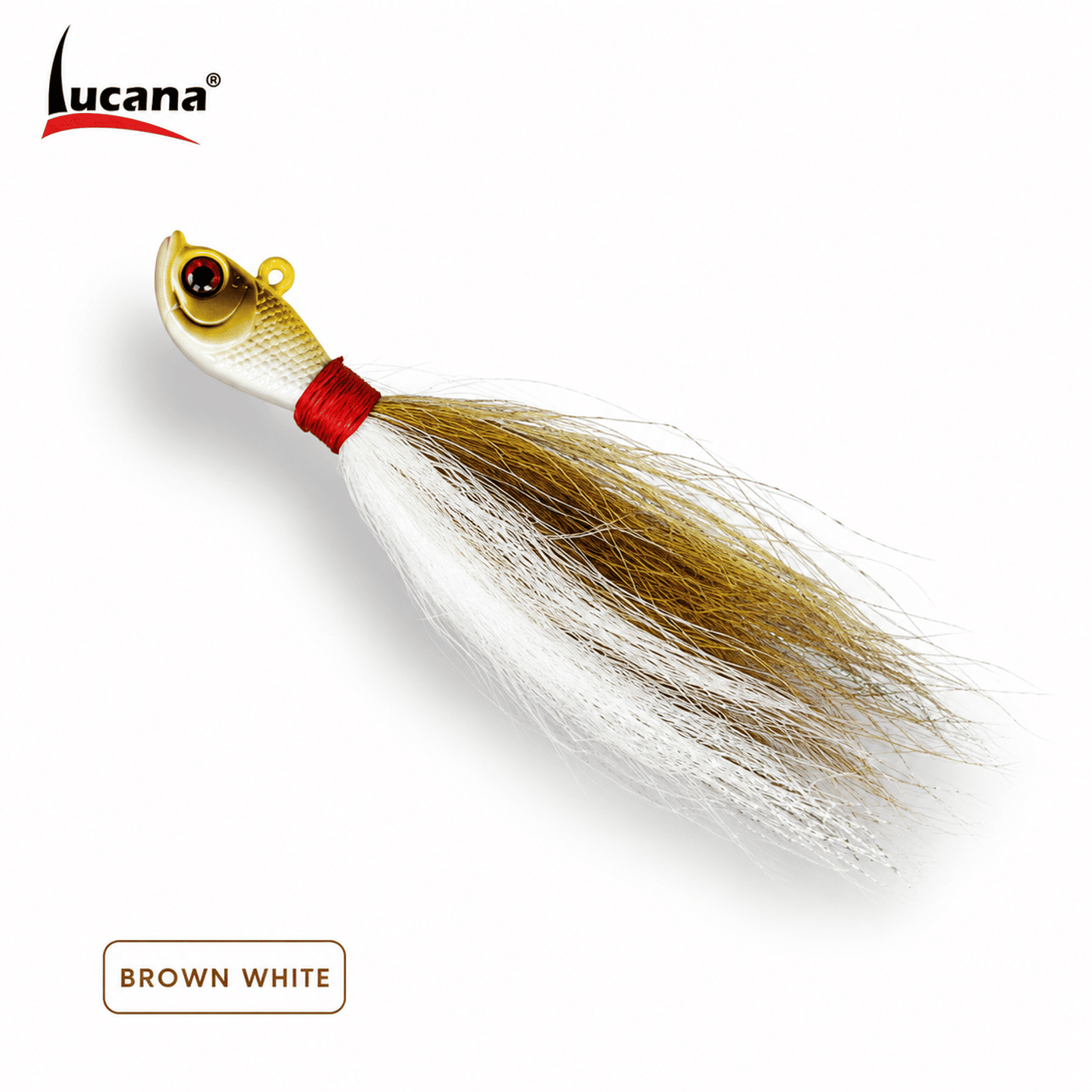 Lucana Buck Tail Lure 42gm 5/0 - Brown White