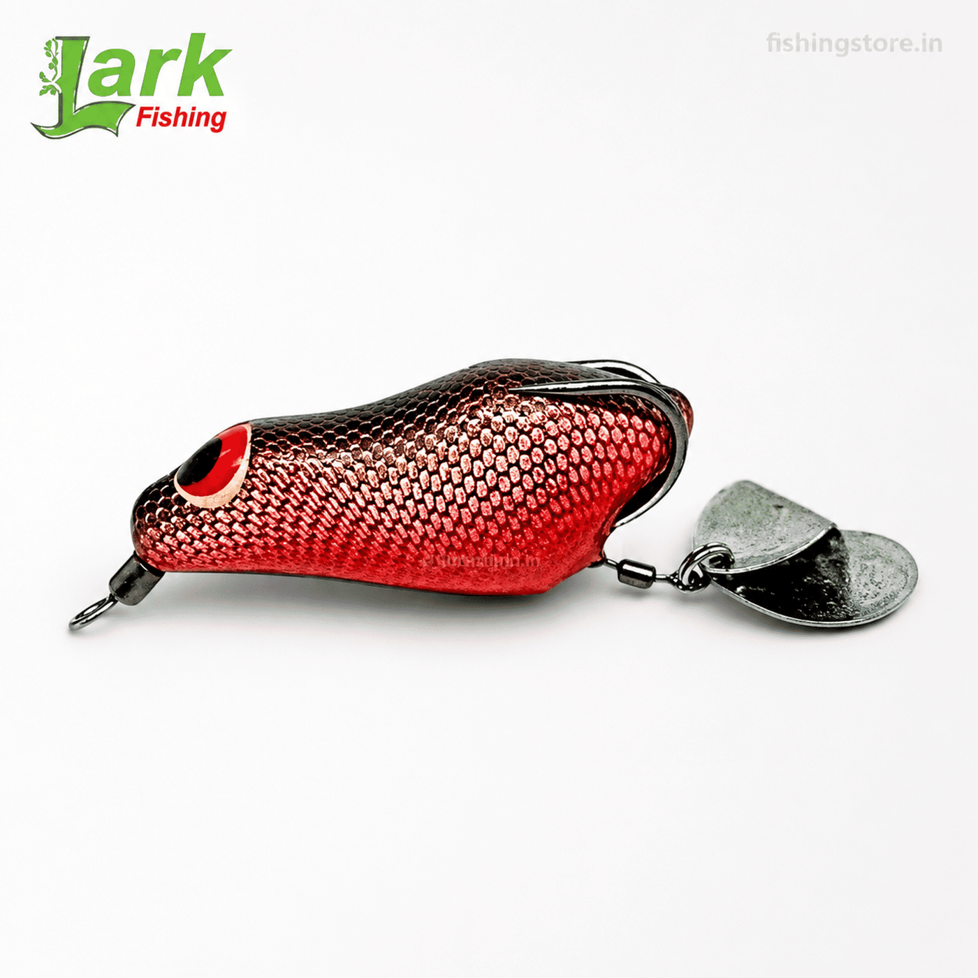 Lark Macri Frog Lure 4.5cm 8g – Topwater Frog Bait for Snakehead & Bass Fishing - Red