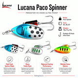 Lucana Paco Spinner Lure - 24g - Green Tiger