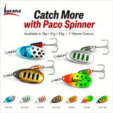 Lucana Paco Spinner Lure - 24g - Green Tiger