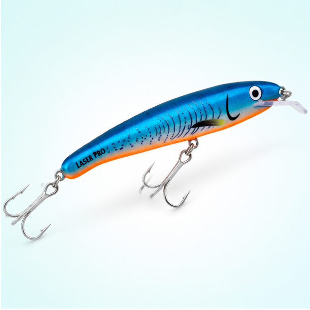 Halco Laser Pro lure profile and hook detail
