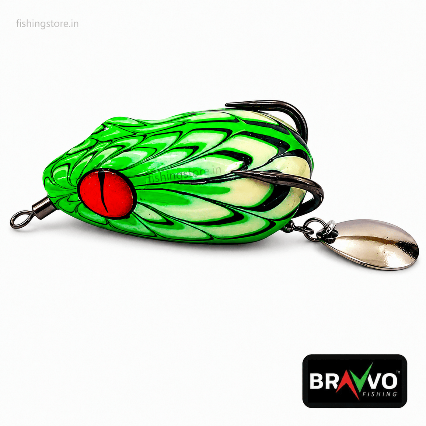 Bravvo Angsa Rubber Frog Lure 4cm 8g | Floating Topwater Bait - Green