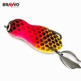 Bravvo Baby Moto Handmade Soft Frog Lure 5.5 cm 10 g Topwater Spinner Bait - Pink Yellow