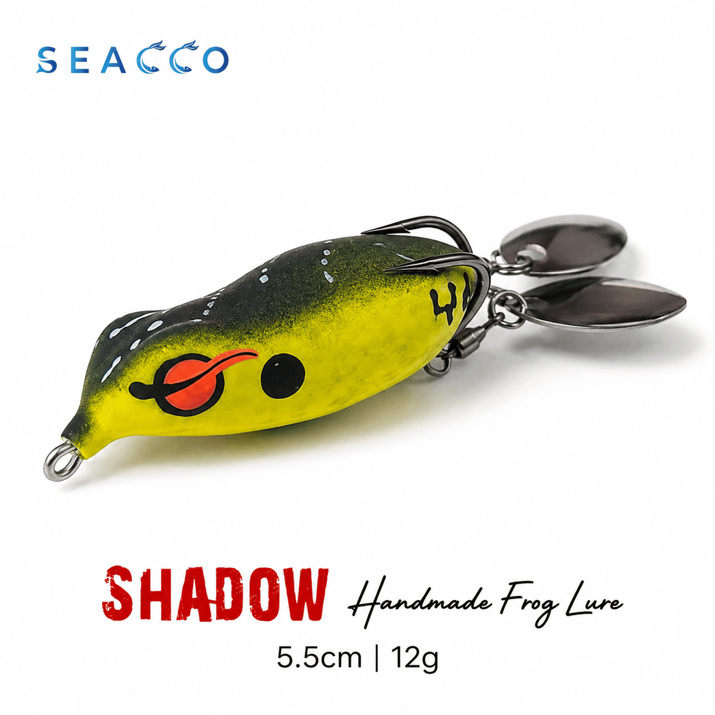 SEACCO Shadow Handmade Frog Lure 5.5cm 12g - Yellow Black Shadow | Pack of 1
