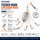 IZZAWA Feeder Hook Sea Fishing Hook Explosion Hook - Size 12