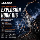 IZZAWA Feeder Hook Sea Fishing Hook Explosion Hook - Size 12