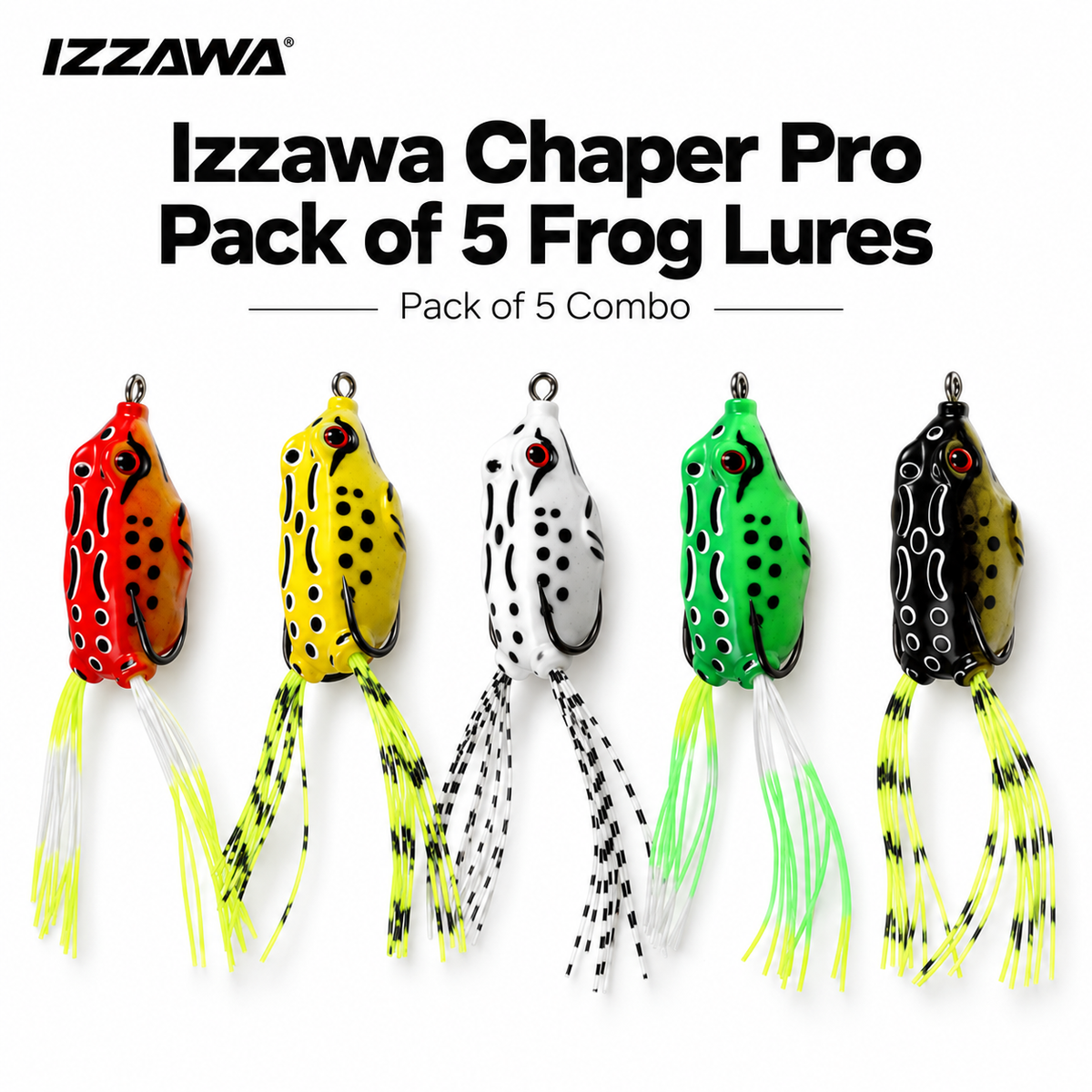 Izzawa Chaper Pro Pack of 5 Frog Lures main product image