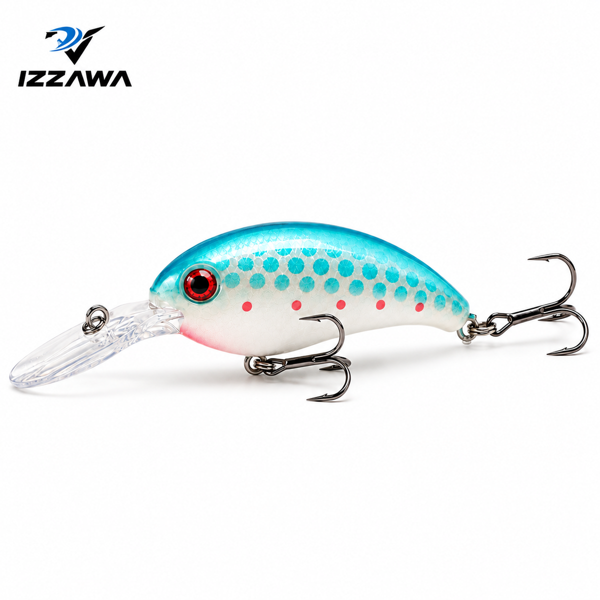 IZZAWA Crank Fish Lure 10cm 14g - Blue Pearl Dot