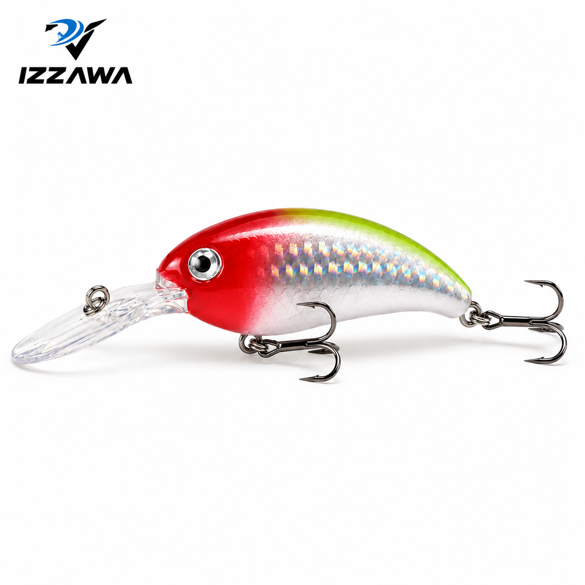 IZZAWA Crank Fish Lure 10cm 14g - Red Head Silver