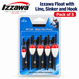 Izzawa Float with Line Sinker and Hook Pack of 5 main product image