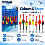 Izzawa Float Pack of 8 colours and specifications