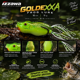 Izzawa Goldexxa Frog Lure topwater strike feature image