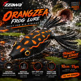 Izzawa Orangzea Frog Lure topwater strike feature image