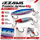 IZZAWA Predator Jig Metal 40g feature details.