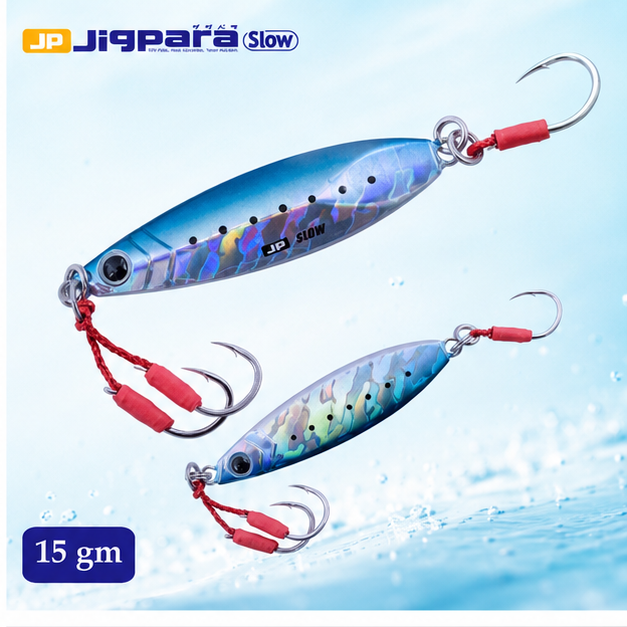 Jigpara Slow metal jig colour and assist-hook detail