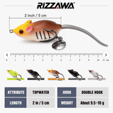 IZZAWA Rat Lure - Natural Brown | Topwater Soft Rat Lure