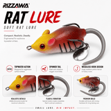 IZZAWA Rat Lure - Natural Brown | Topwater Soft Rat Lure