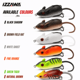 IZZAWA Rat Lure - Natural Brown | Topwater Soft Rat Lure