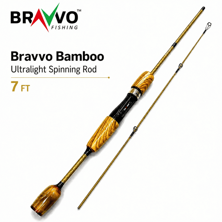 Bravvo Bamboo Ultralight Spinning Rod - 6.6 & 7 Ft