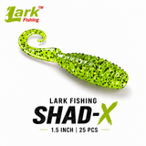 Lark Shad-X 1.5 Inch Soft Lure - Chart Lime