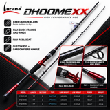Lucana Dhoomexx XX45 carbon blank, Fuji guides, Fuji reel seat and PVC carbon fibre handle