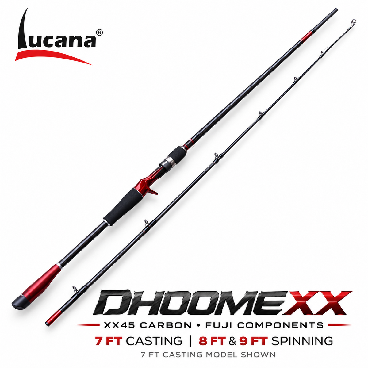 Lucana Dhoomexx fishing rod, 7ft casting model shown