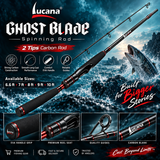 Lucana Ghost Blade carbon spinning rod coastal promotional image