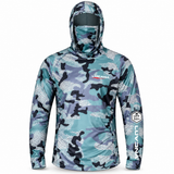 Lucana hooded fishing T-shirt with mask UPF 50 plus