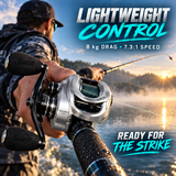 Lucana Komodo baitcasting reel in use