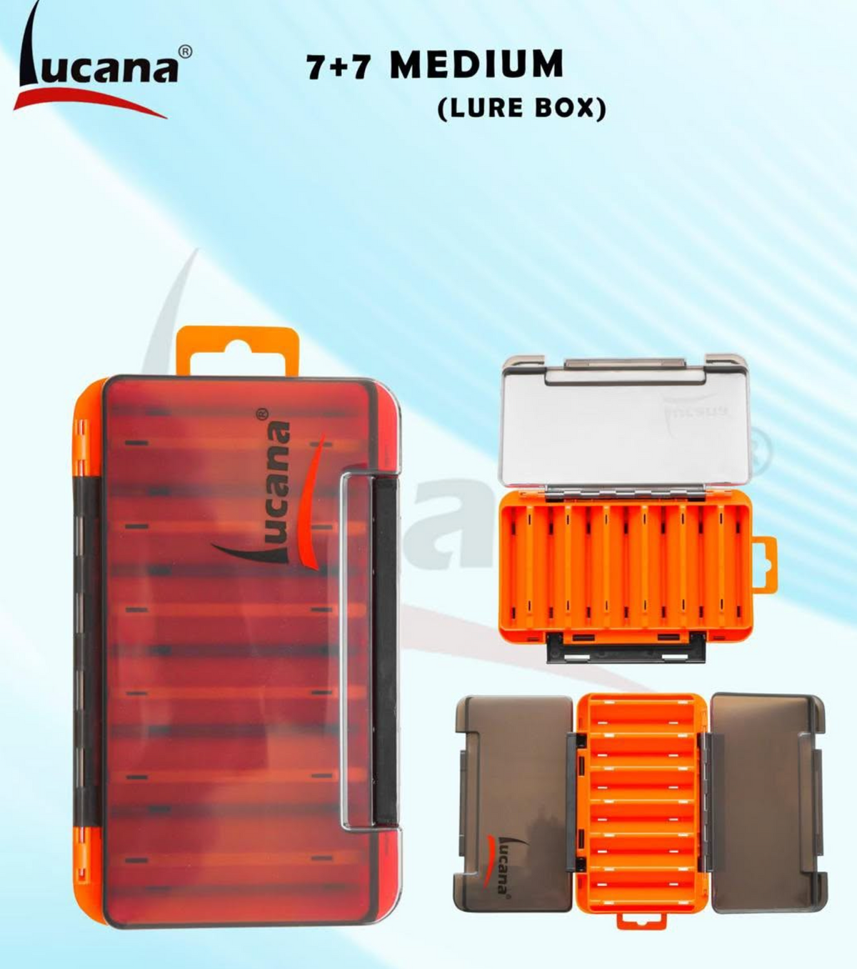Original Lucana Medium Lure Box 7+7 catalogue image.