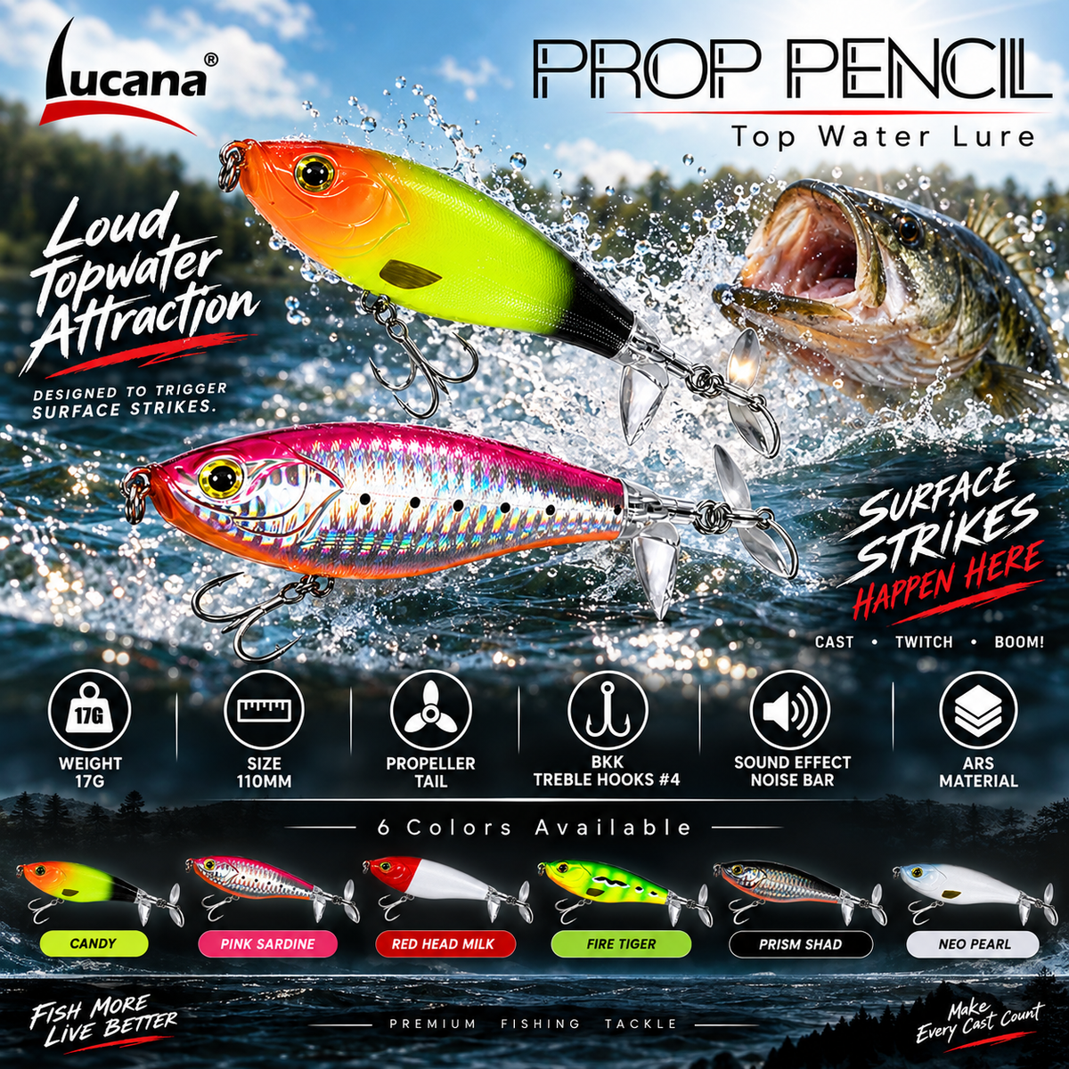 Lucana Prop Pencil surface strike promotional image.