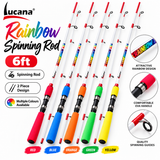 Lucana Rainbow Spinning Rod colour and design showcase.