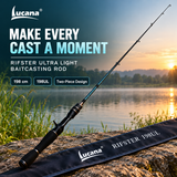 Lucana Rifster 198UL baitcasting rod beside a lake