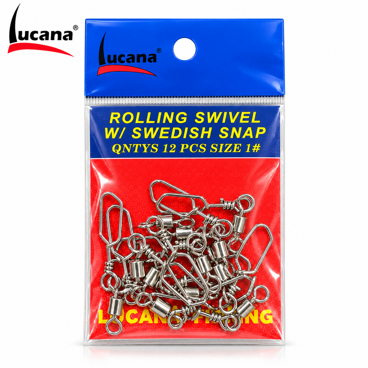 Lucana Rolling Swivel with Swedish Snap 12 pack main product image