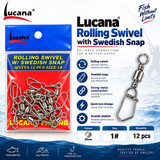 Lucana Rolling Swivel with Swedish Snap specifications