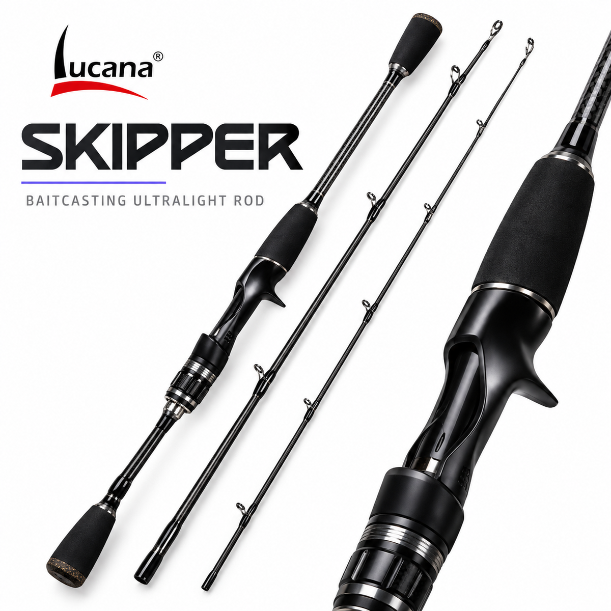 Lucana Skipper baitcasting ultralight rod 6 ft main product image.