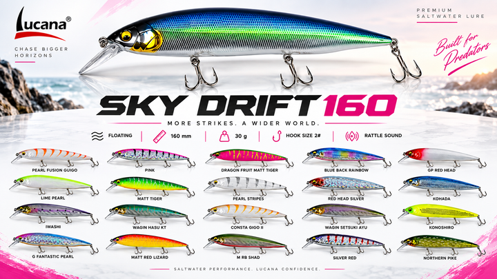 Lucana Sky Drift 160 all colours hero banner
