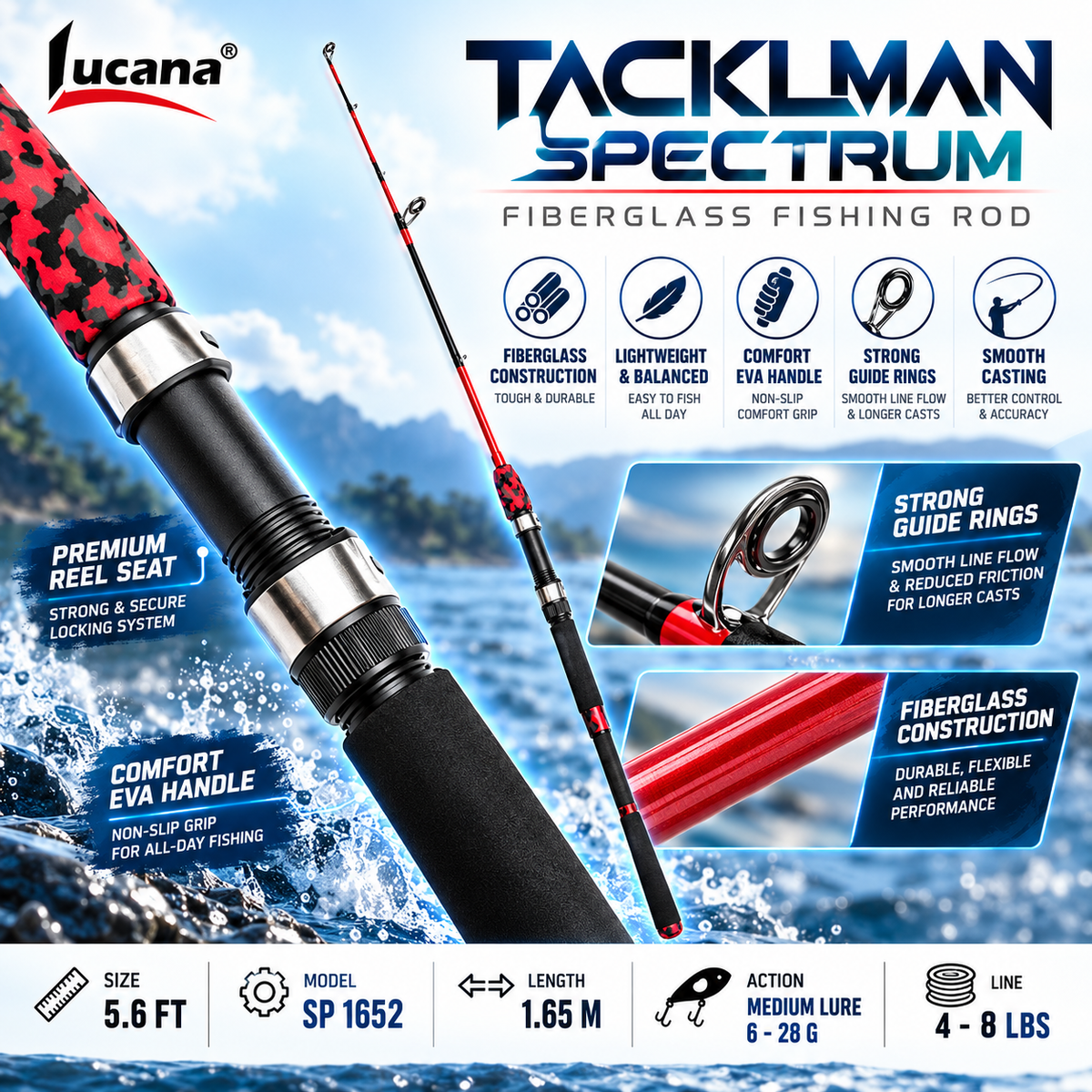 Lucana Tacklman Spectrum SP1652 specifications and features.