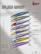 Original Lucana Splash Bandit catalogue showing all eight colours.