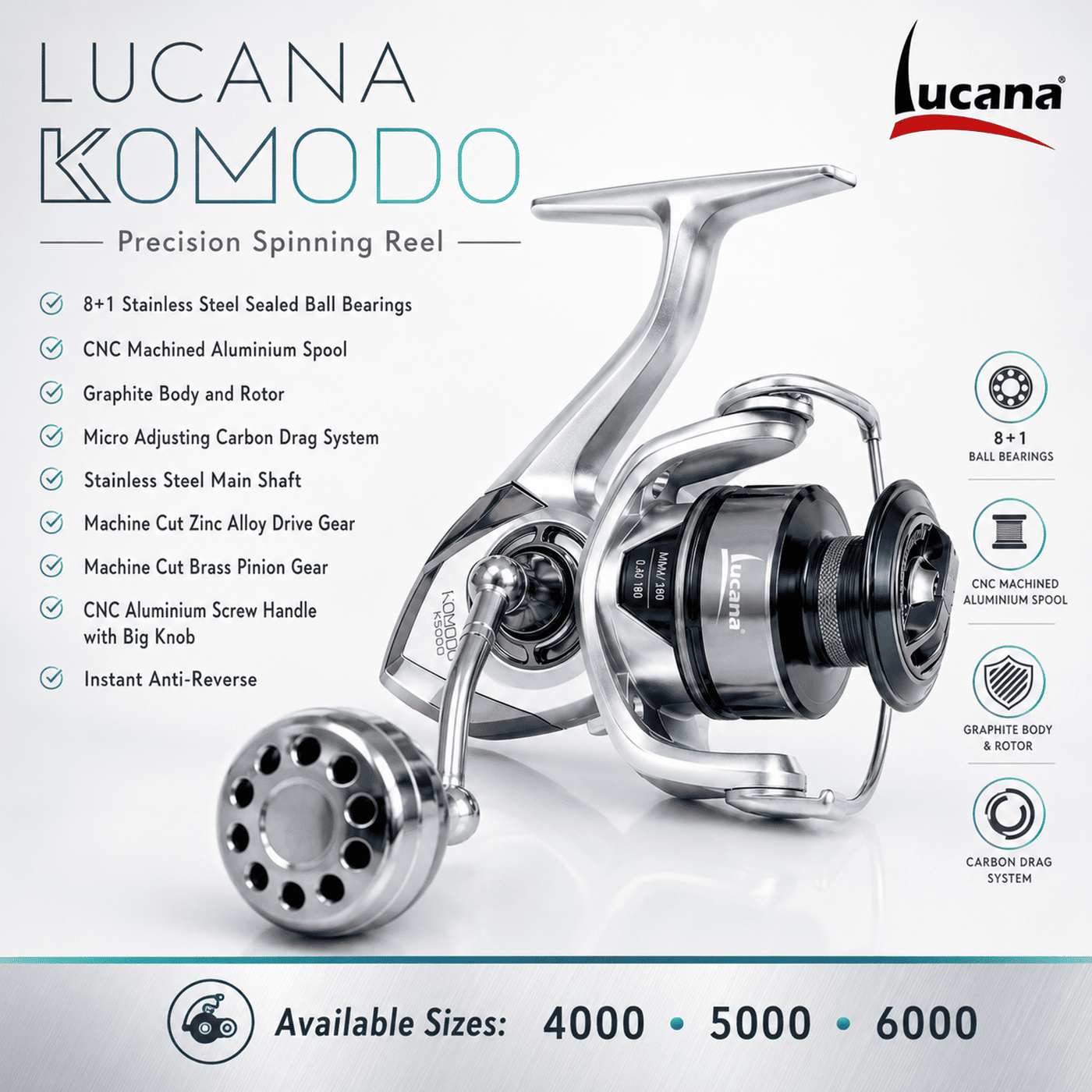 Lucana Komodo Spinning Reel