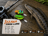 IZZAWA Realistic Frog Lure 2pc – Mulit Green | Topwater Soft Bait | 4.5cm 8.5g | Deadly for Snakehead, Murrel & Bass