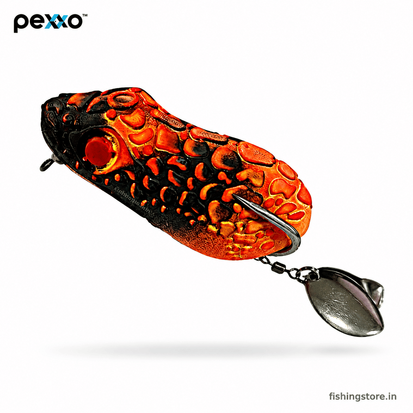 Pexxo Hyena Soft Frog Lure 6cm 13-14g for Snakehead - Orange / Black
