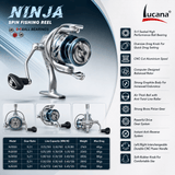 Lucana Ninja Spin Fishing Reel
