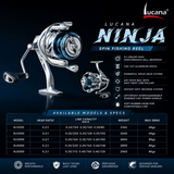 Lucana Ninja Spin Fishing Reel